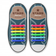 Набір шнурків силіконових AntiLaces Long Multicolor 12 шт