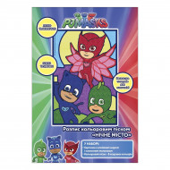 Ігровий набір PJ Masks Розпис кольоровим піском Нічне місто (укр.)