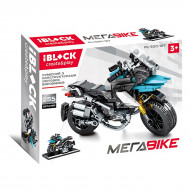 Конструктор IBLOCK Megabike Мотоцикл металік блакитний 255 ел