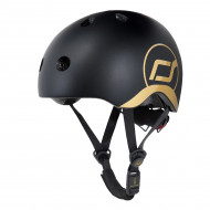 Шолом захисний Scoot&Ride Black з ліхтариком 45-51 см (XXS/XS)