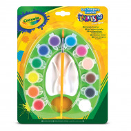 Палітра фарб Crayola Ilavabilissimi з пензликом 12 кольорів