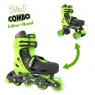 Роликові ковзани Neon Combo Skates Toxic Green Inline & Quad 2 в 1, р. 30-33