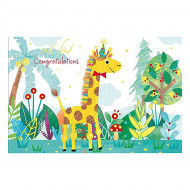 Вітальна листівка Happy com 3D Giraffe