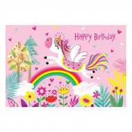 Вітальна листівка Happy com 3D Unicorn