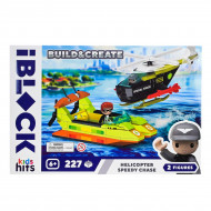 Конструктор Kids Hits IBlock Junior Поліцейський вертоліт та катер зі злочинцем 227 ел