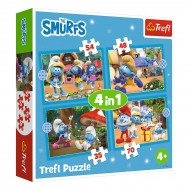 Пазл Trefl 4 в 1 The Smurfs Село Смурфів