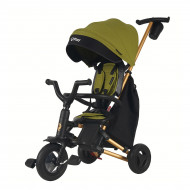 Велосипед складаний триколісний Qplay Nova + Rubber Military Green-Gold