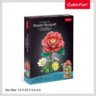 Конструктор-головоломка Cubic Fun 3D Puzzle Букет квітів Камелія 108 ел