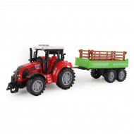Трактор з причепом Diy Toys зі світловими та звуковими ефектами червоний