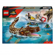 LEGO Jurassic World Місія на човні з кубиків із мозазавром 76974