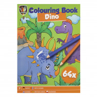 Книга-розмальовка Grafix Dino 64 с