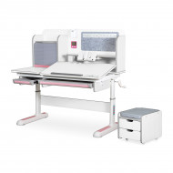 Стіл Mealux BD-630 WG + PN Winnipeg Multicolor Plus White Pink з тумбою