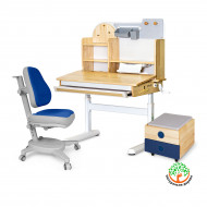 Комплект Mealux L Timberdesk S Парта Тумба Крісло 110 DBG-BL
