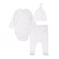 Комплект Krako Боді Повзунки Шапочка Bedtime story white