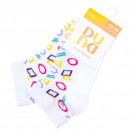 Шкарпетки Duna Geometry White, р. 16-18
