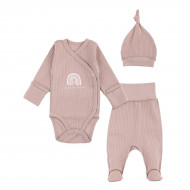 Комплект Flamingo Боді Штани Шапочка 433-106 Brown