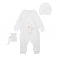 Комплект Flamingo Комбінезон Шапочка Мішечок 123-212 Milk