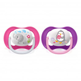 Пустушка Philips Avent Ultra Air Animal Girl 6-18 міс 2 шт