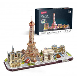 Пазл 3D CubicFun City Line Париж з LED-підсвічуванням