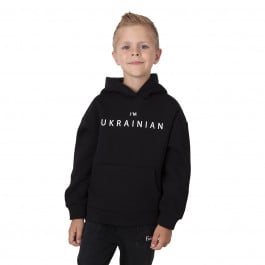 Худі утеплений Mevis I'm Ukrainian black, р. 128