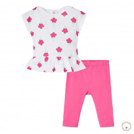 Комплект BluKids Bio Cotton Футболка Легінси Flowers for mom, р. 98