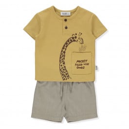 Комплект Bebetto Футболка Шорти Giraffe lunch, р. 80