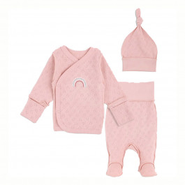 Комплект Flamingo Льоля Шапочка Повзунки Pink Rainbow, р. 56