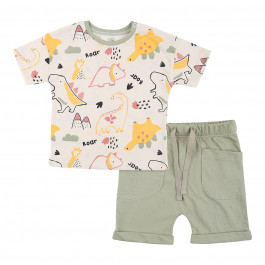 Комплект Flamingo Футболка Шорти Age of Dinosaurs green, р. 74