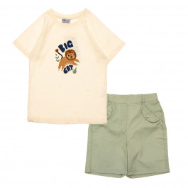 Комплект Hello Baby Футболка Шорти 23YHLBETKM160-01 Milk/Mint, р. 80