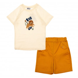 Комплект Hello Baby Футболка Шорти 23YHLBETKM160-01 Milk/Brown, р. 80