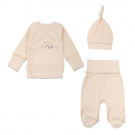 Комплект Flamingo Льоля Повзунки Шапочка 445-122 Light beige, р. 56